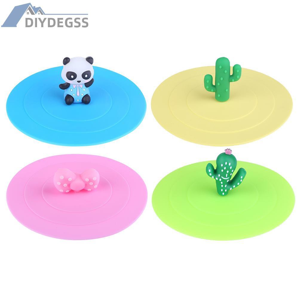 Diydegss2 Silicone Leakproof Cup Lids Heat Resistant Reusable Kitchen Sealed Cover