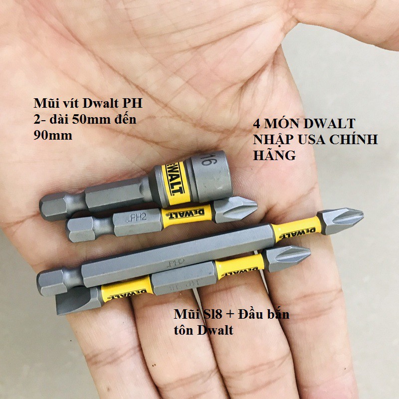 Bộ 4 Mũi Vít DeWalt Chính Hãng USA Có Từ