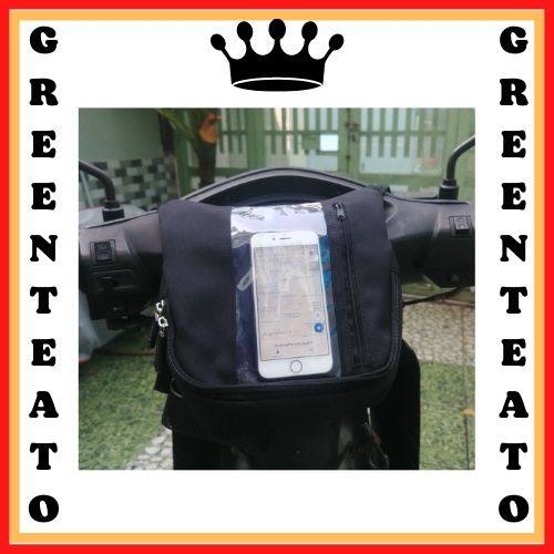 MỚI - Túi Treo Đầu Ghi Đông Xe Máy Chiều Dọc Xem Google Map, Chứa Đồ, Chạy Grab