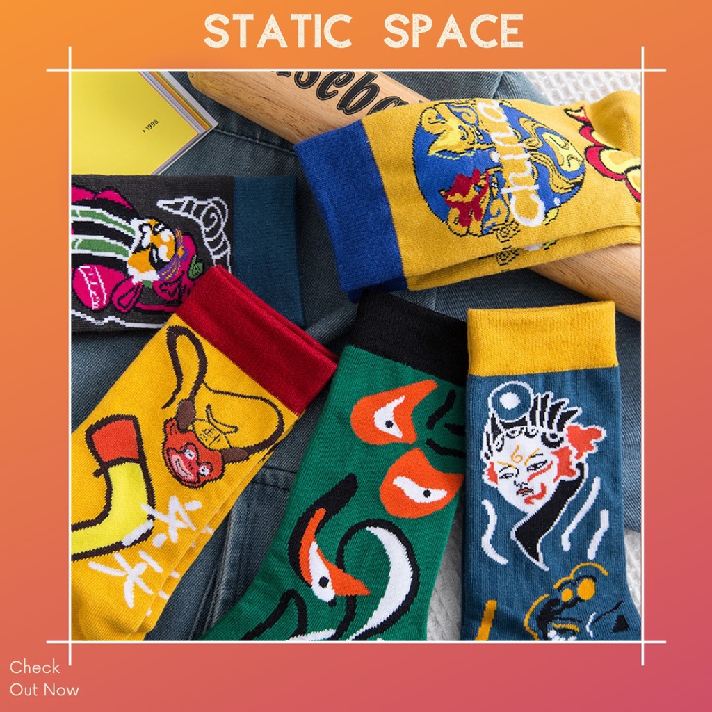 TẤT VỚ CAO CỔ NAM NỮ HỌA TIẾT TRUNG HOA - STATIC SPACE