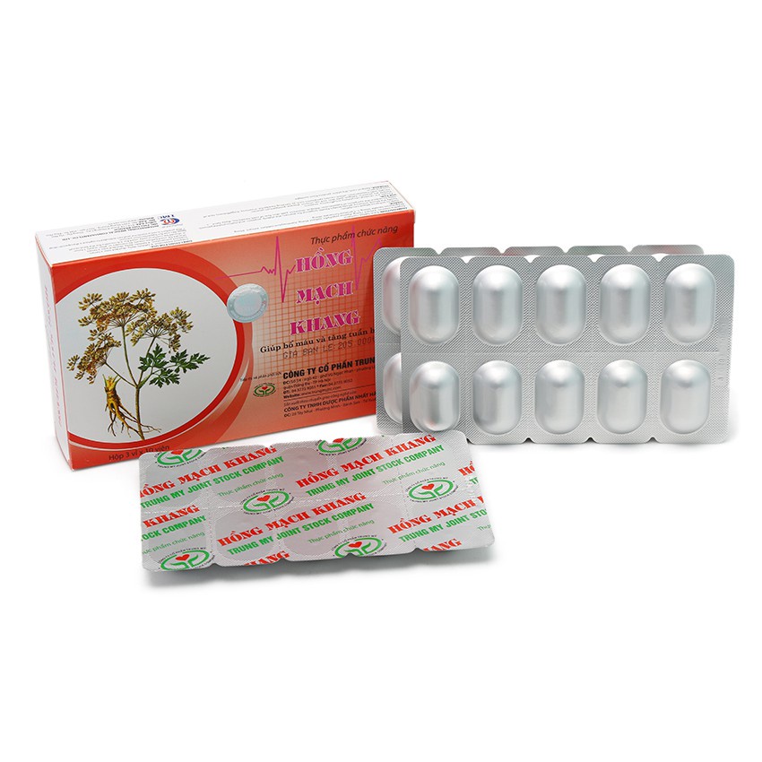 HỒNG MẠCH KHANG – GIÚP BỔ MÁU VÀ TĂNG TUẦN HOÀN NÃO (HỘP 30 VIÊN)
