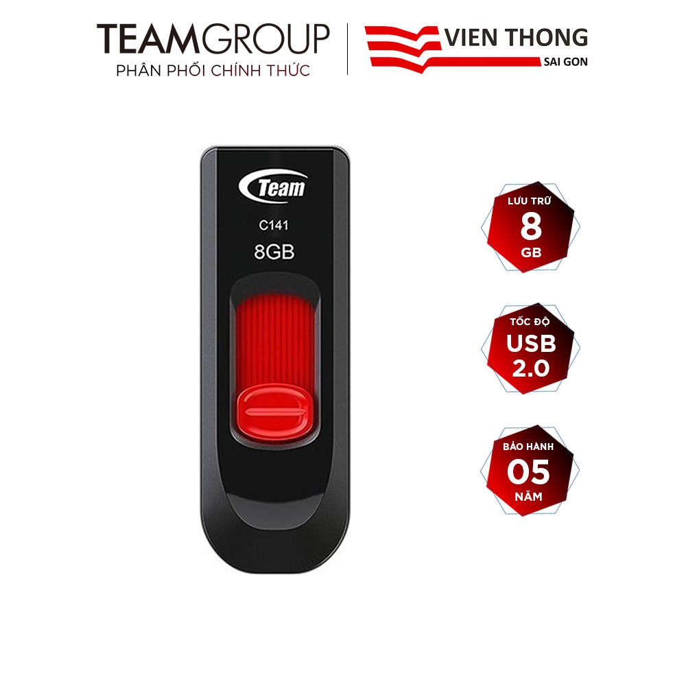 USB 2.0 Team Group C141 8GB INC Taiwan - Hãng phân phối chính thức