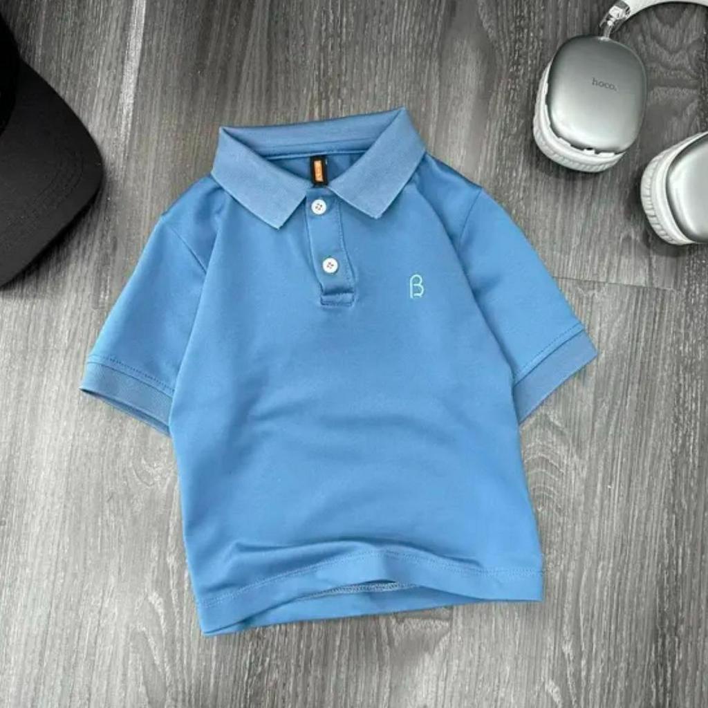 Áo Polo chất vải cá sấu thêu logo cách điệu A118 siêu mát cho bé trai và bé gái cân nặng từ 10 - 32kg