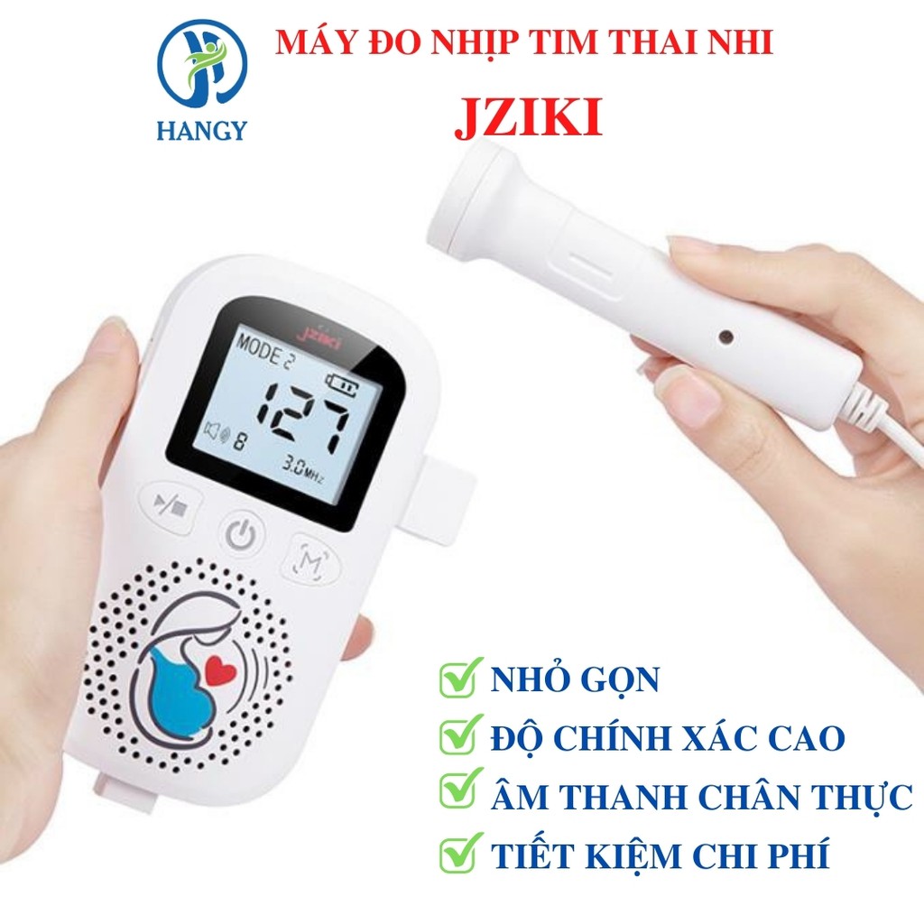 Máy đo nhịp tim thai nhi tại nhà Jziki nhập khẩu HANGY