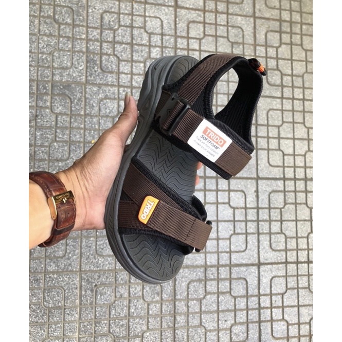 Giày sandal quai hậu nam nữ Trido cao cấp quai ngang đi êm, siêu nhẹ, khoá zip - HÌNH CHỤP THẬT
