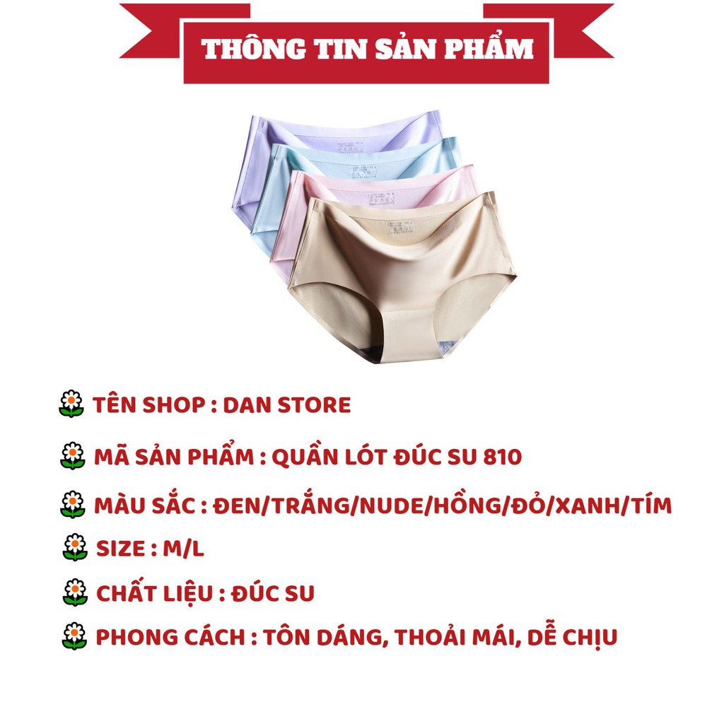 Quần Lót Nữ Đúc Su không đường may ôm dáng gợi cảm kháng khuẩn mềm mại thoáng mát MÃ 810