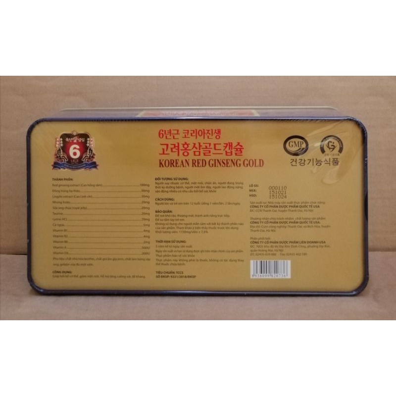 Viên uống bổ sung vitamin và khoáng chất Korea Red Ginseng tăng cường thể lực