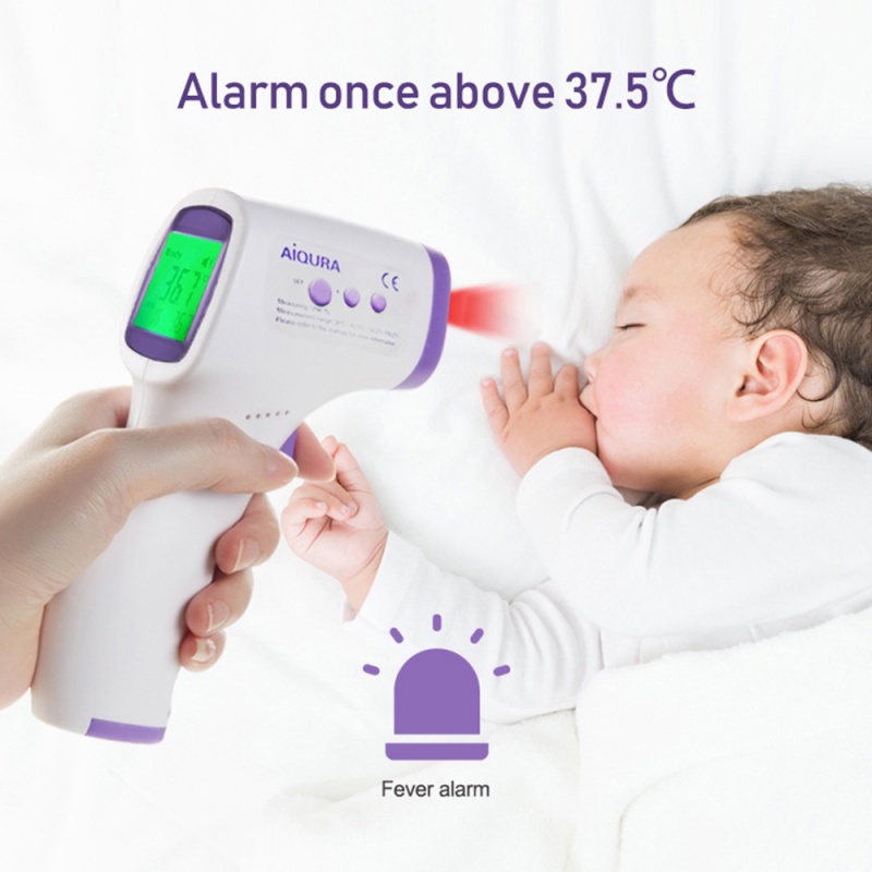 Nhiệt kế ANKNDO đo trán và cơ thể sử dụng tia hồng ngoại ir thiết kế nhỏ gọn màn hình LCD kỹ thuật số không cần tiếp xúc