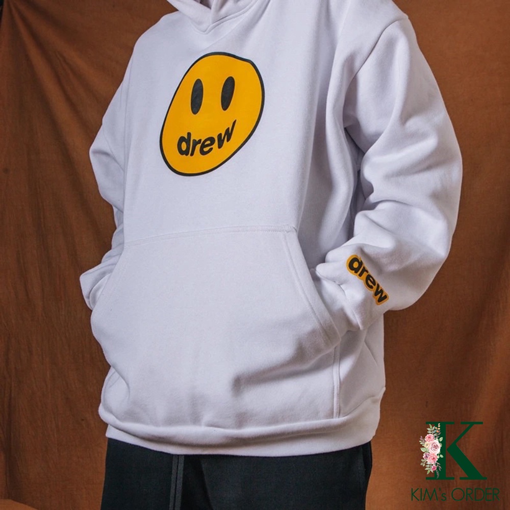 Áo Hoodie Nam Nữ Unisex Drew House Mặt Cười Màu Đen Trắng Xanh Phom Rộng Có Mũ Dài Tay Chất Nỉ Bông Phong Cách Ulzzang | BigBuy360 - bigbuy360.vn