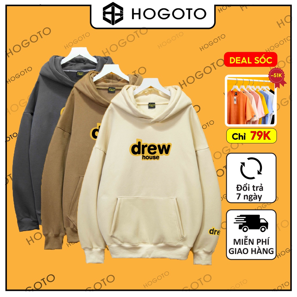 Áo nỉ Hoodie Drew house Hogoto shop , áo Hoodie nỉ bông cottn unisex