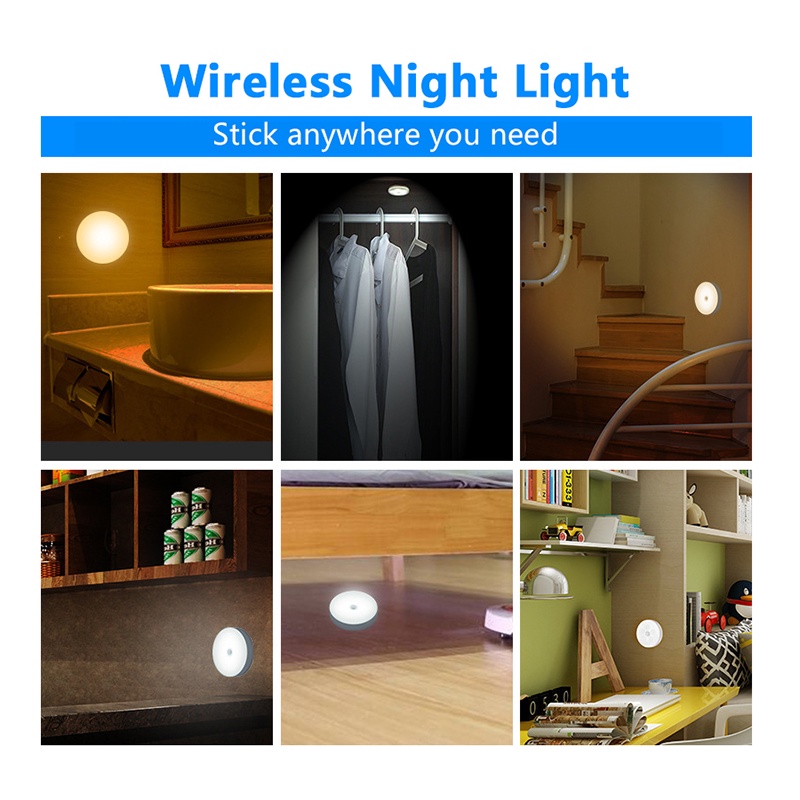 Đèn ngủ led JIASHI từ tính không dây cảm ứng cơ thể người thông minh chất lượng cao