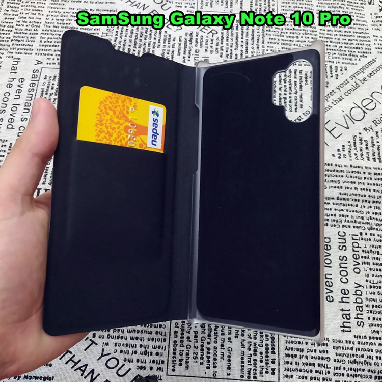 Bao Da Samsung Galaxy Note 10 / Note 10 Pro / Note 10 Lite Kiểu Dáng Gấp 2 Mặt Và Có Phối Ví Sang Trọng