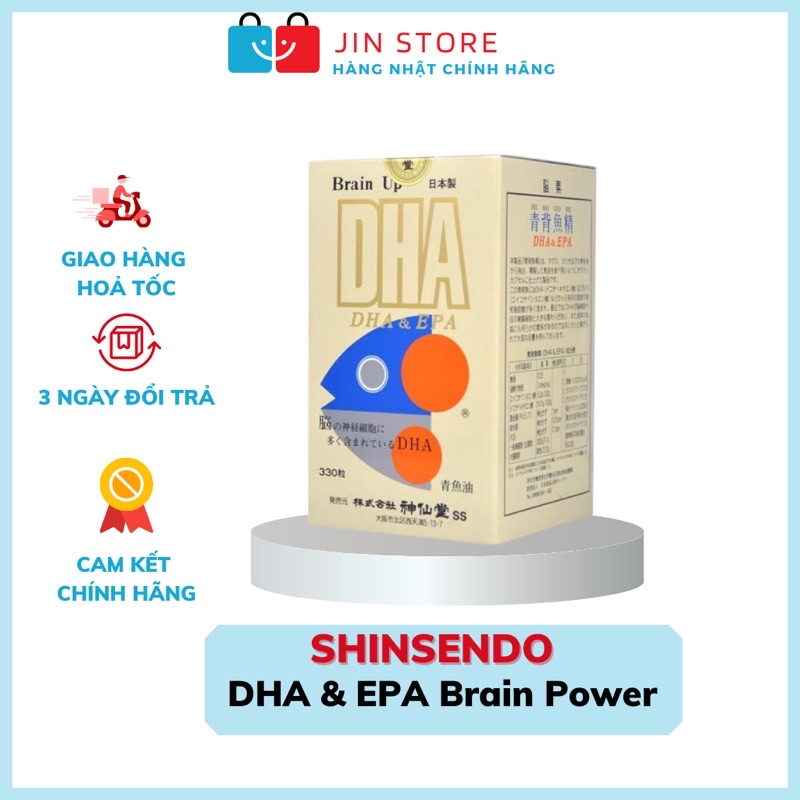 Viên bổ sung DHA cao cấp Brain Power 330 viên Nhật bản -  Viên Uống Bổ Não, Bổ Mắt Cao Cấp Brain Pow