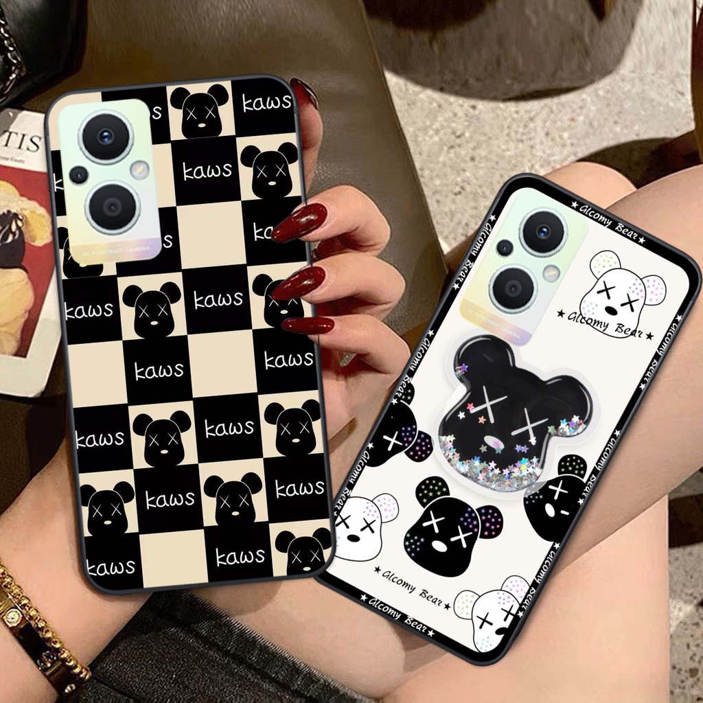 Ốp lưng Oppo Reno7 /  Reno 7Z 5G / Reno 7 trái tim họa tiết caro, mikey họa tiết beabrick kaws cute