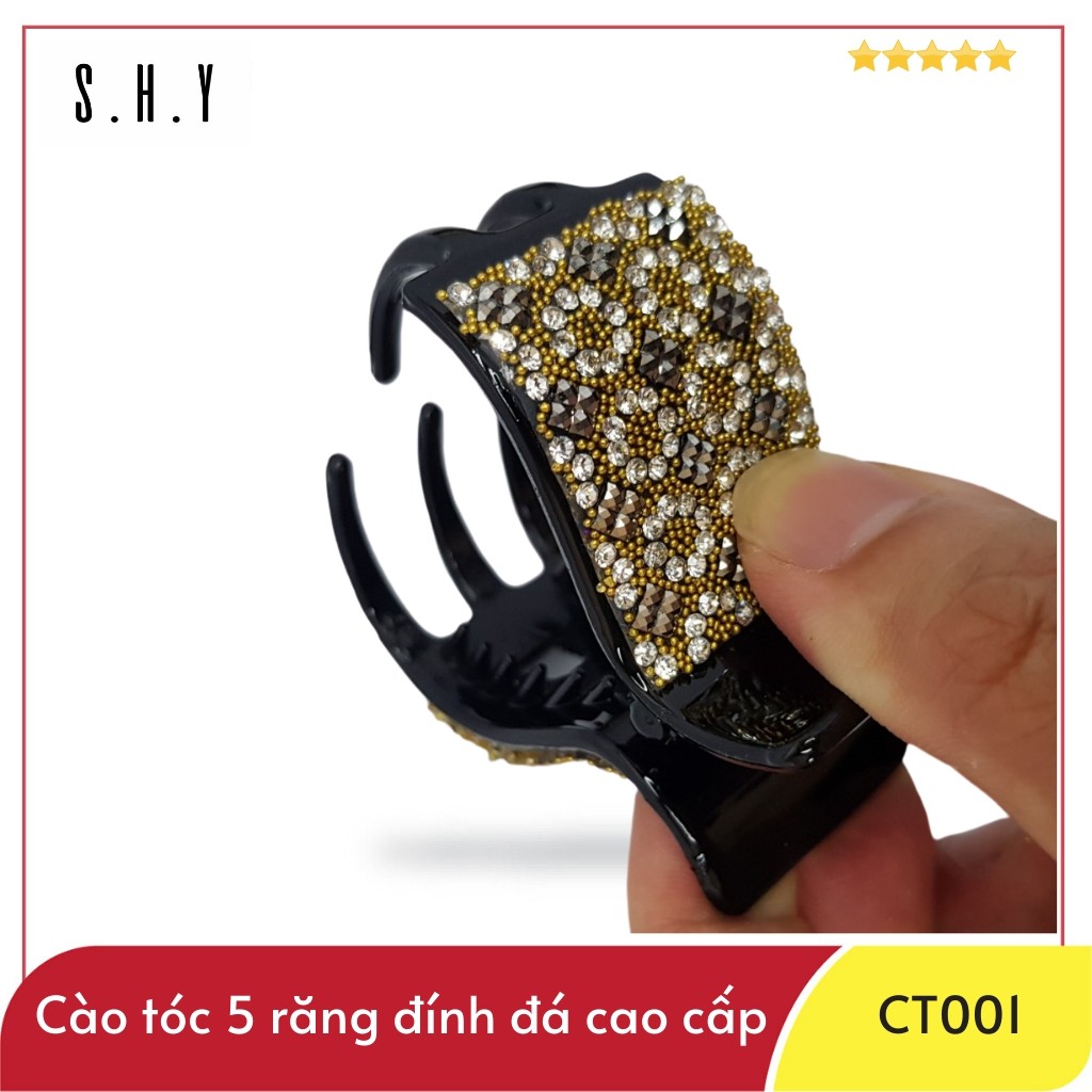 Kẹp Tóc Càng Cua 5 Răng Đính Đá 🏵️FREESHIP🏵️ Nhiều Màu Hàng Việt Nam Cao Cấp