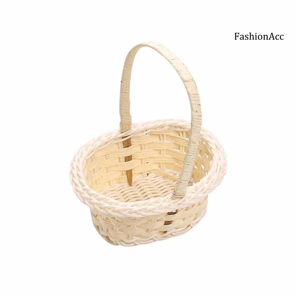 Giỏ đựng củ quả picnic thiết kế dễ thương đan sợi nhựa | BigBuy360 - bigbuy360.vn