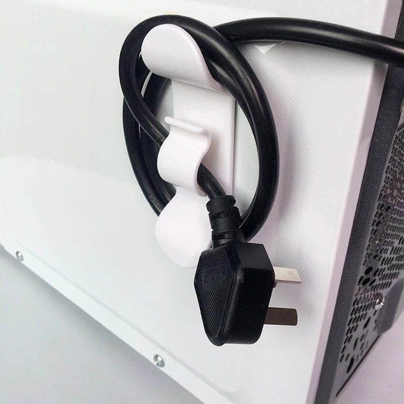 1 Giá Đỡ Sắp Xếp Dây Cáp Bằng Nhựa Tự Dính Đa Năng Tiện Lợi Dành Cho Nhà Bếp