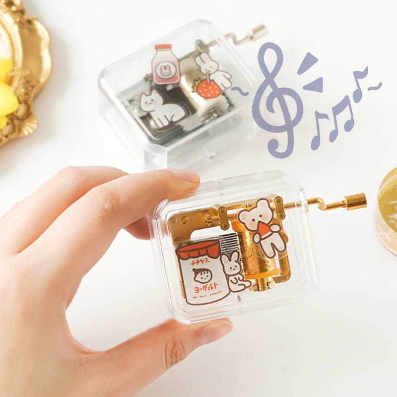 Hộp Nhạc Mini Trong Suốt Dùng Làm Quà Tặng Cho Bạn Bè HSU