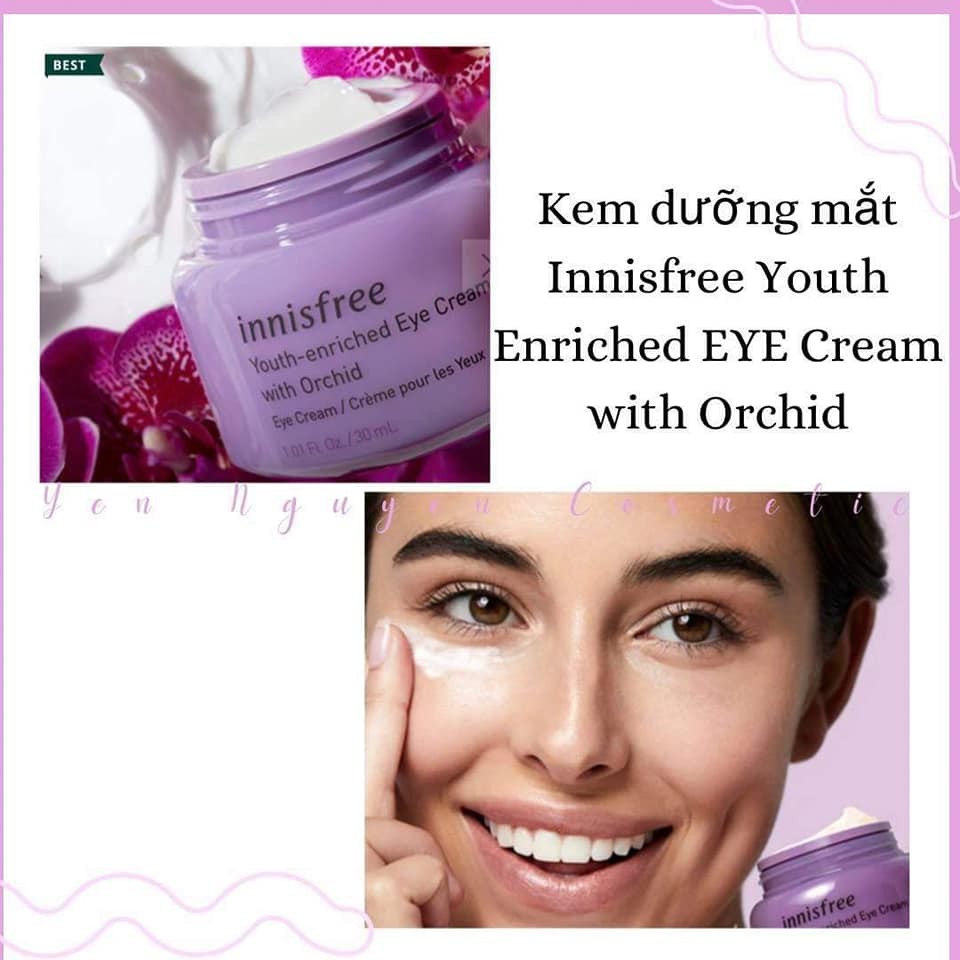 Kem dưỡng mắt ngăn ngừa lão hóa sớm từ hoa lan Innisfree Jeju Orchid Eye Cream 30ml