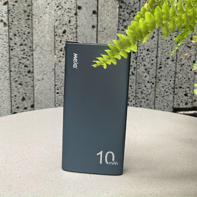 Sạc Dự Phòng Meia Vỏ Nhôm 10000mAh, Dùng Cho Các Thiết Bị Cổng USB, Có Đèn Báo