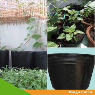 Chậu nhựa mềm đen C12 (33x27cm)
