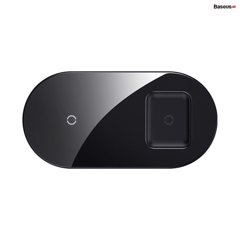 Đế Sạc Không Dây Siêu Nhanh Baseus 2in 1 Công Suất 15W 2 Trong 1 Sạc Nhanh Cho Iphone, Airpood, Samsung, Huawei