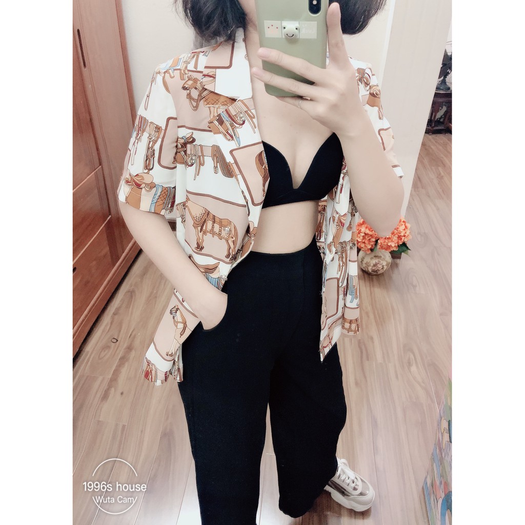 (1 ĐỔI 1) Áo cổ vest 2 hàng cúc