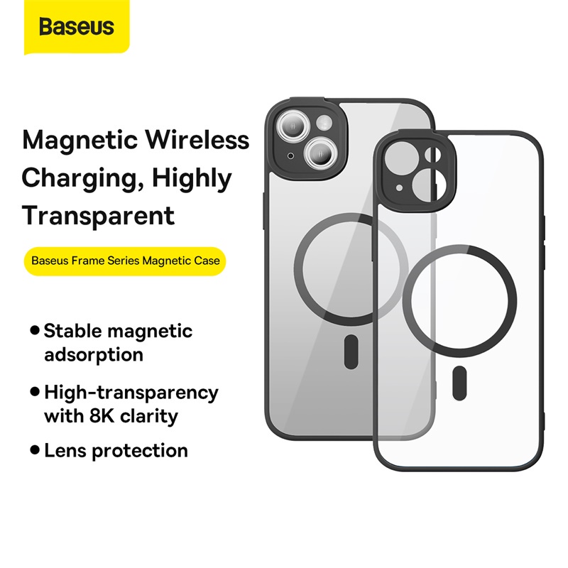 Ốp Điện Thoại Baseus Hít Nam Châm Màu Trong Suốt Chống Sốc Cho iPhone 14 Pro Max 2022
