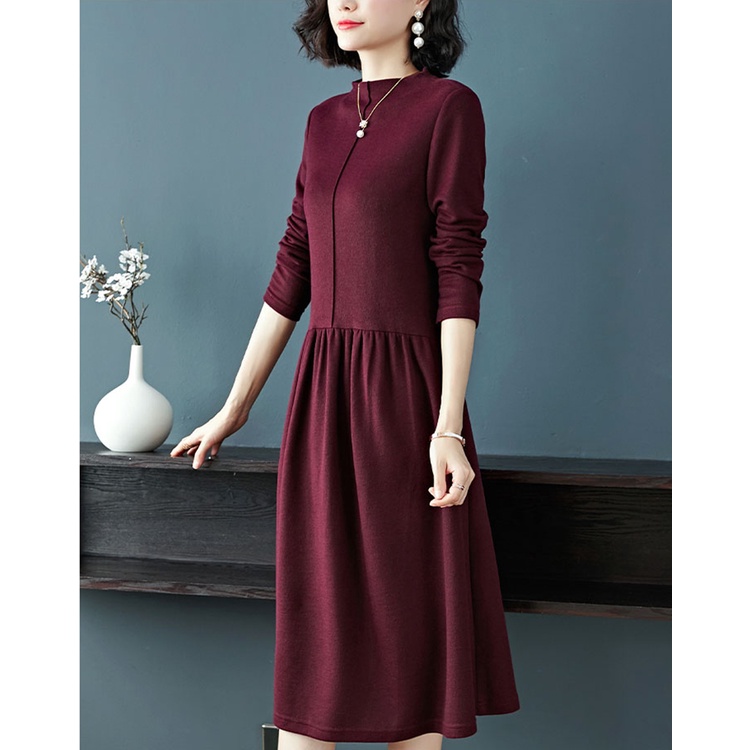 Đầm Thu Đông Cổ Trụ Tay Dài - MS1957