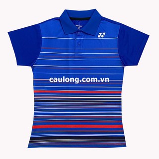 Áo cầu lông nam nữ cổ bâu yonex 7987 xanh bích