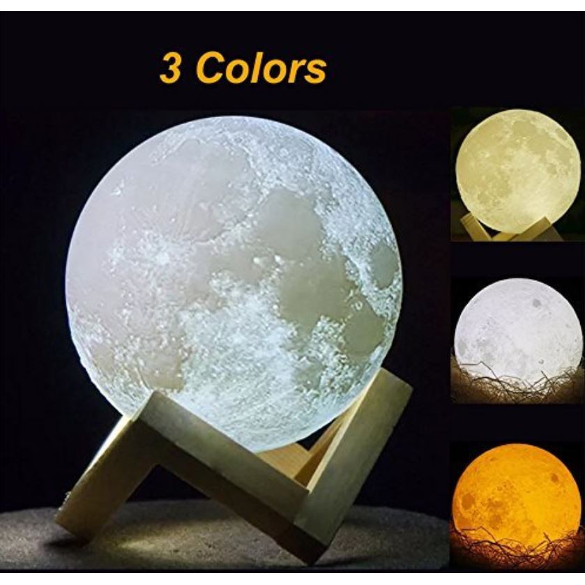 Đèn Ngủ led hình Mặt Trăng 3D cảm ứng Size 8-20cm moon lamp