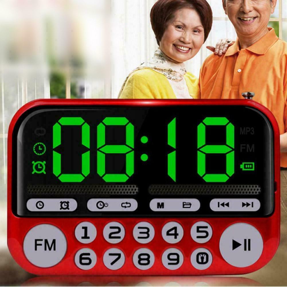 Đài FM mini loa tích hợp âm thanh nghe nhạc có đèn nền