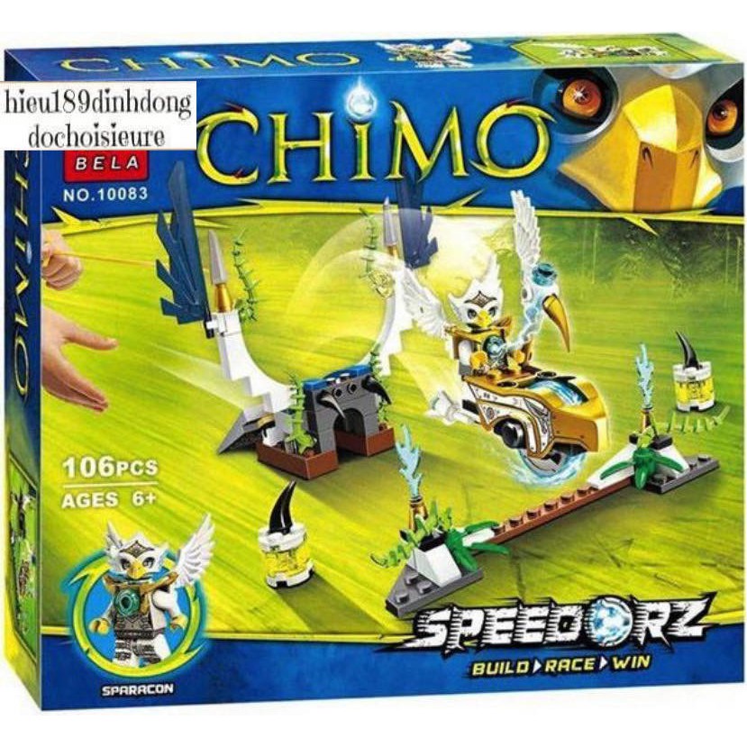 Lắp ráp xếp hình NOT Lego Legends of Chima 70139 Bela 10083 : Chim Ưng Cất Cánh 106 khối