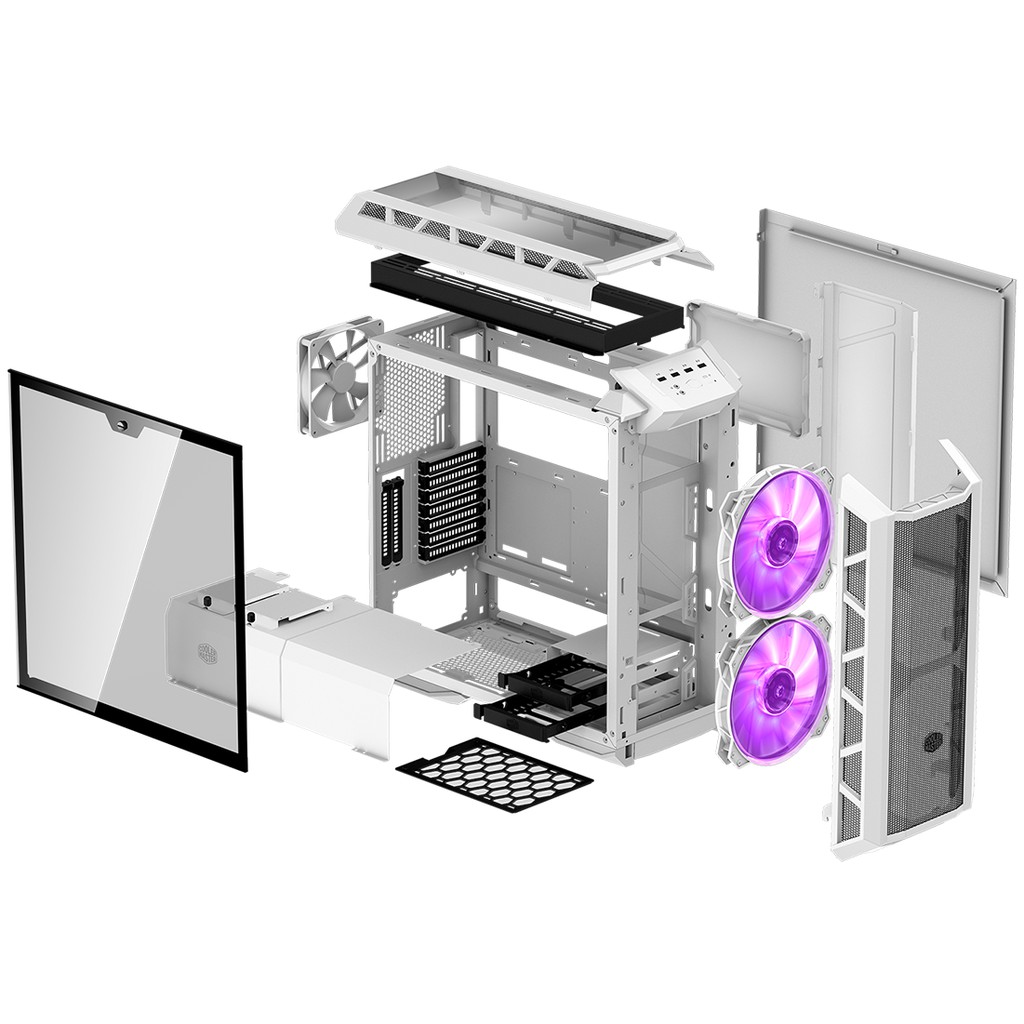 VỎ THÙNG CASE Cooler Master MasterCase H500P Mesh White (kính cường lực bên hông) Mặt lưới