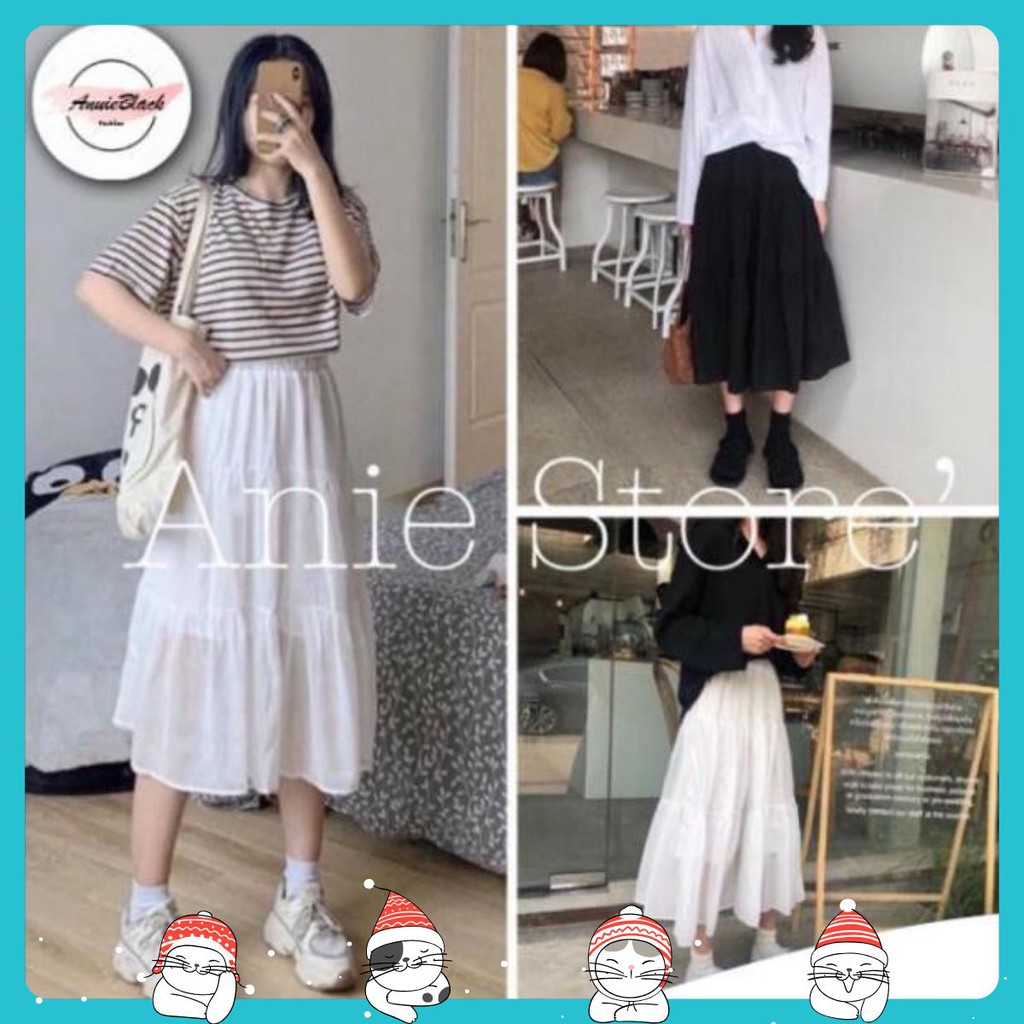 [Mã  ANUI20 hoàn 20k xu đơn 0đ] Chân Váy Nữ 🦋 Chân váy Vintage 2 lớp Siêu Xinh 2 màu 🦋 AB | BigBuy360 - bigbuy360.vn