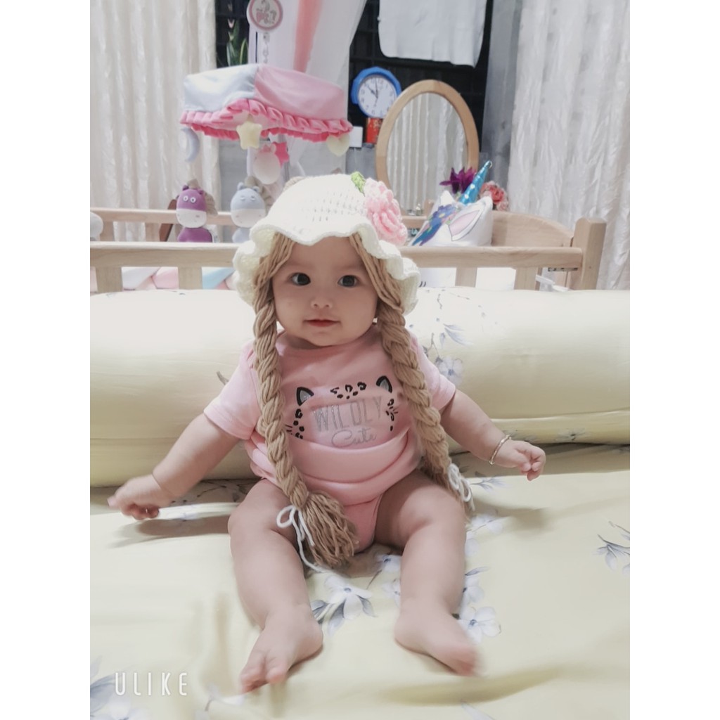 Nón Có Tóc Giả Cho Bé