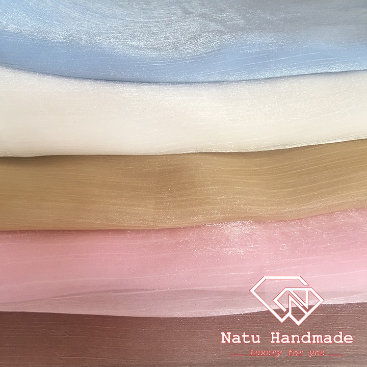- Vải làm hoa cài áo - Tơ xước, tơ organza - 1m