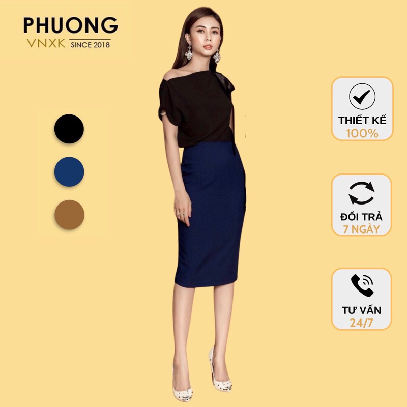 Chân váy bút chì _ chân váy công sở mã dài 2 lớp chất cotton 2 biên hàng VNXK đủ size