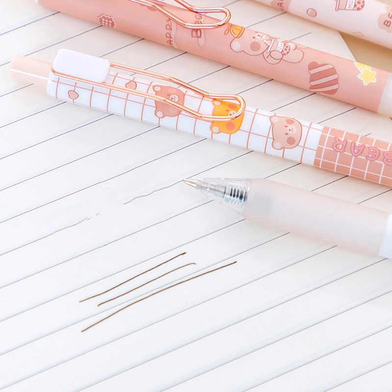 Bút Mực Gel/Bút Mực Đen Ngòi 0.5mm Cho Học Sinh/Văn Phòng