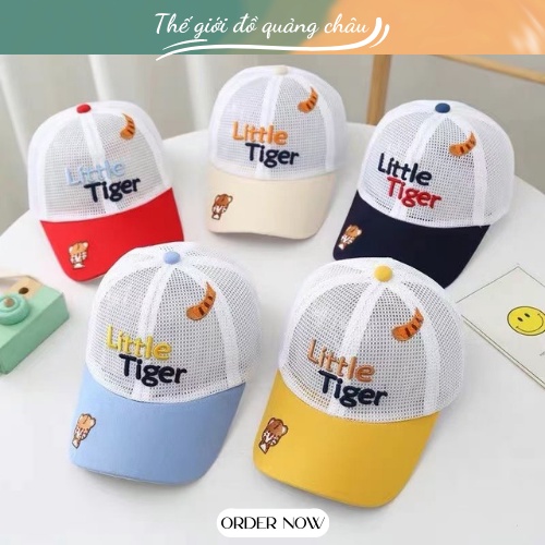 Mũ lưỡi trai thoáng khí thêu hình hổ siêu cute dành cho bé trai - Hàng Quảng Châu Cao Cấp (M18)
