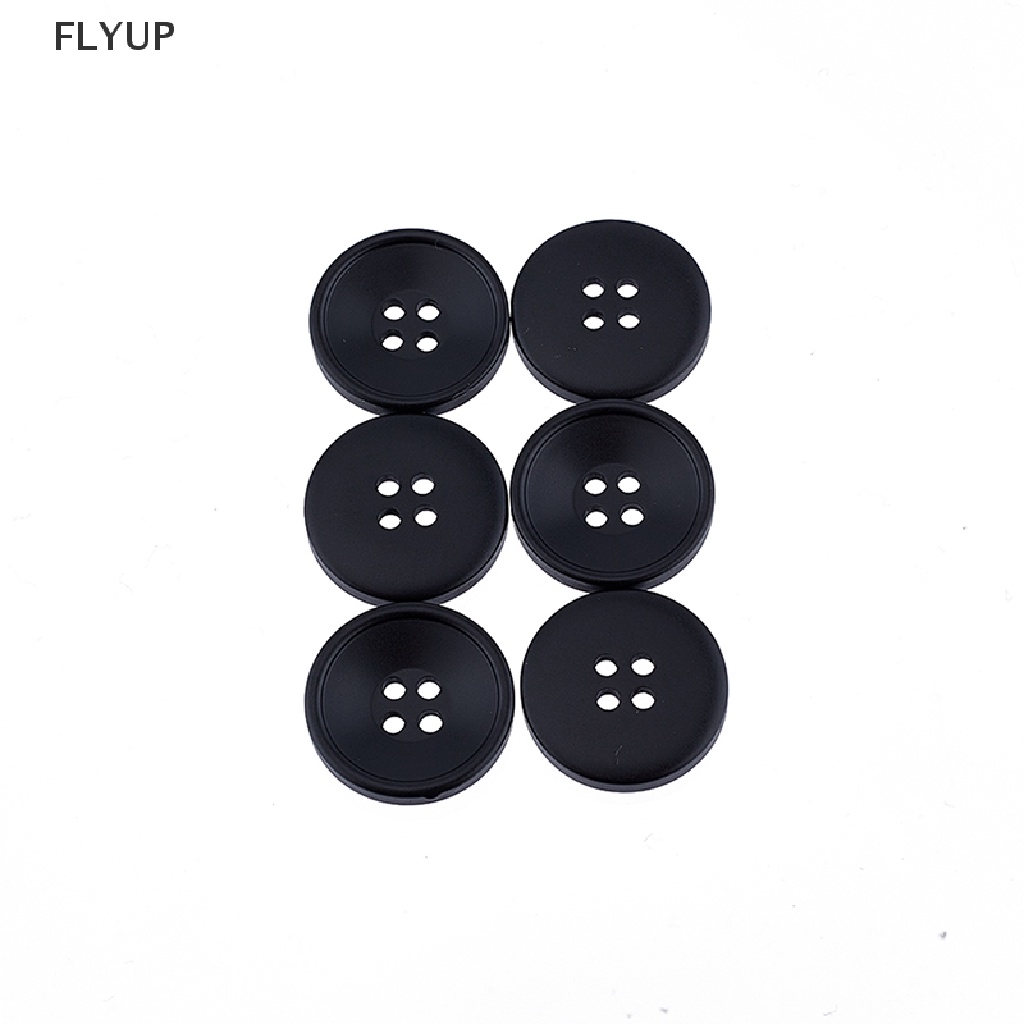 Set 6 Nút Áo 4 Lỗ Bằng Nhựa Resin Dành Cho Trang Trí Quần Áo