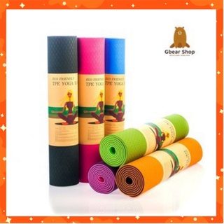 Thảm tập yoga cao su non TPE dày 6mm chống trượt