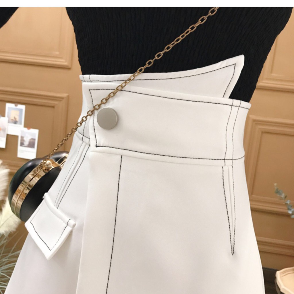 (SẴN) Quần váy cạp cao vạt chéo 1 cúc 2020 | BigBuy360 - bigbuy360.vn