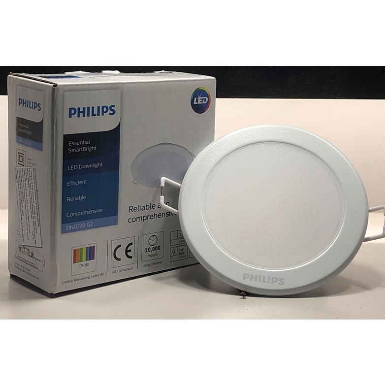Đèn Downlight Philip Led Âm trần Tròn DN027B G2 Chất Lượng Ánh Sáng Cao Tiết Kiệm Điện Chính Hãng BH 24 Tháng