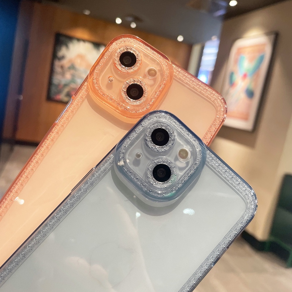 Ốp Điện Thoại TPU Mềm Trong Suốt Chống Sốc Phối Kim Tuyến Cho Iphone 14 11 12 13 Xr X Xs Pro Max