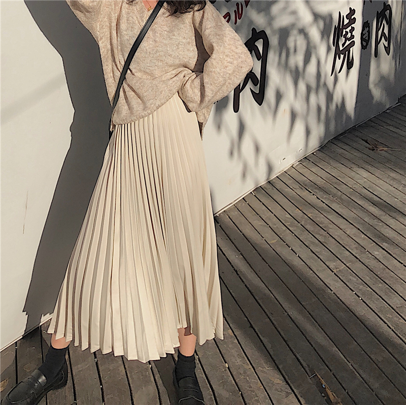 Chân Váy Hoạ Tiết Xếp Li Màu Trơn Cho Nữ | BigBuy360 - bigbuy360.vn