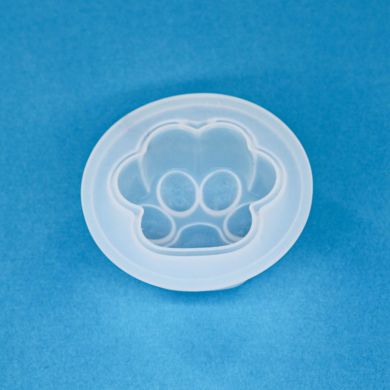 Khuôn Silicone Làm Móc Khóa / Bông Tai Hình Chân Mèo Bằng Pha Lê UV DIY