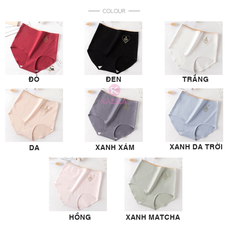 Quần lót nữ cotton lưng cao ôm hông nâng mông che bụng tôn vòng ba, quần lót không viền may Kazila QLH49