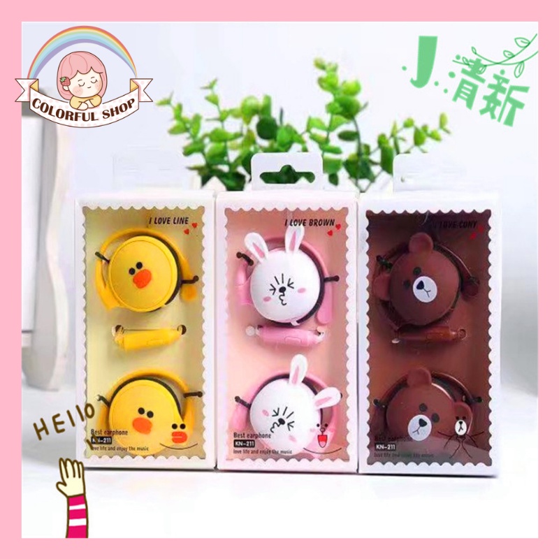 Tai nghe hoạt hình dễ thương, tai nghe gấu, totoro, thỏ kute