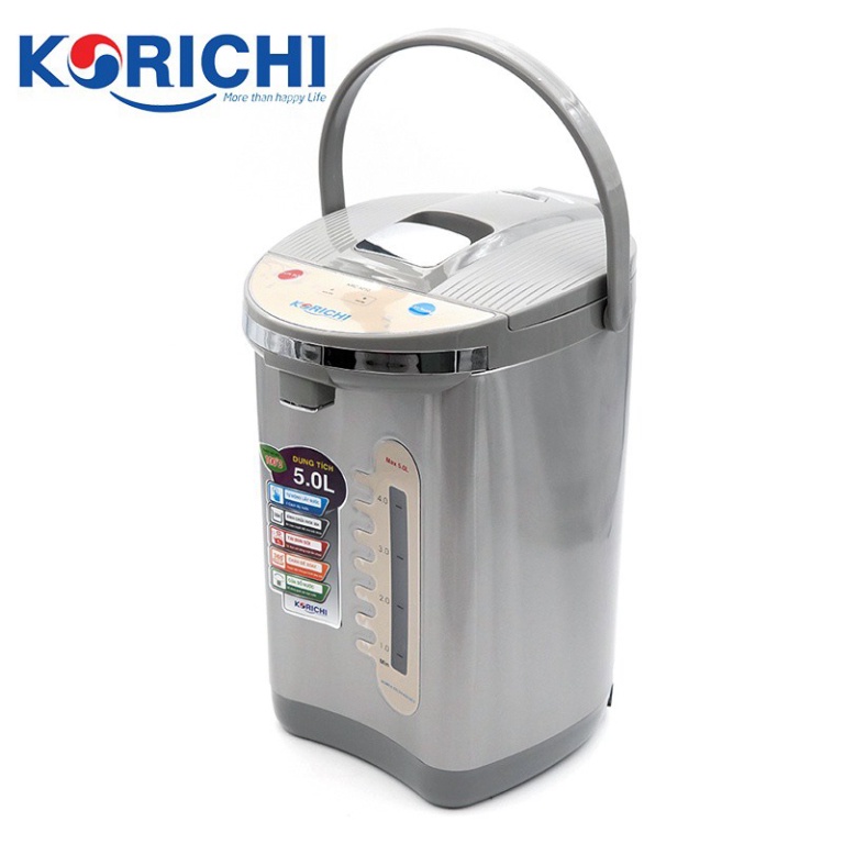 Bình thủy điện đa năng Korichi-5250 bình thủy inox cao cấp, chống cạn, 2 chế độ bơm (5L)